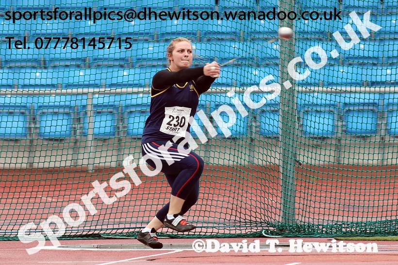Womens  senior hammer, Northern Senior and Under-20s Track and Field Champs., Manchester. Photo: David T. Hewitson/Sports for All Pics